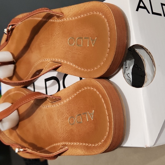 Aldo Yilavia Cognac/Bronze Flip Flops 8.5 - Picture 4 of 7